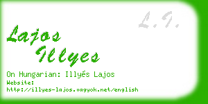 lajos illyes business card